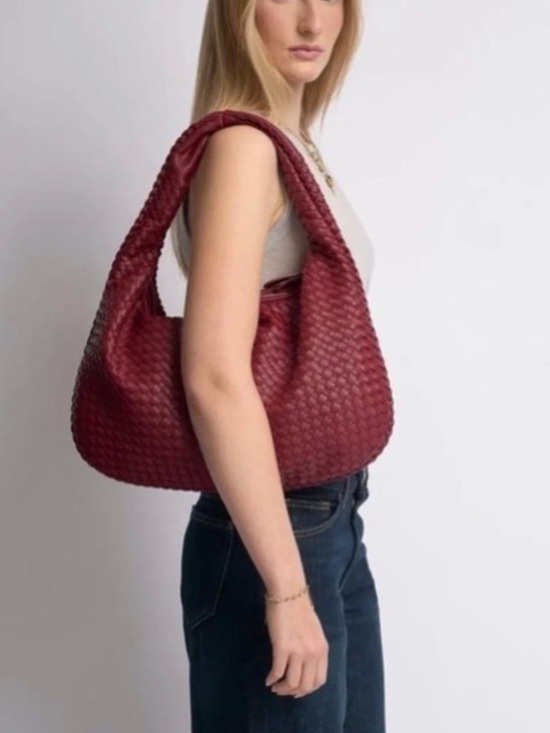 Anthropologie Handbags - Anthropologie Woven Bag BNWOT Burgundy